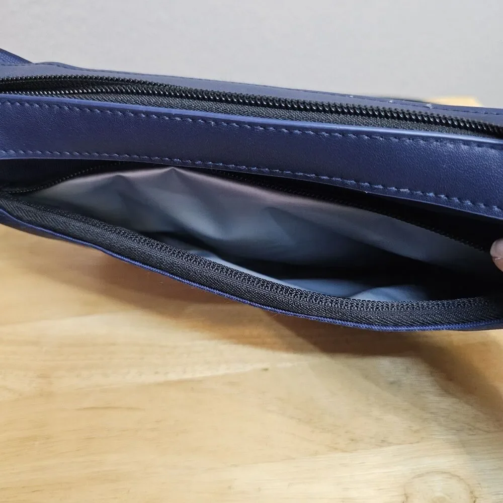 BAGSMART Travel Toiletry Bag Organizer Navy Blue Cosmetic Makeup Case Storage